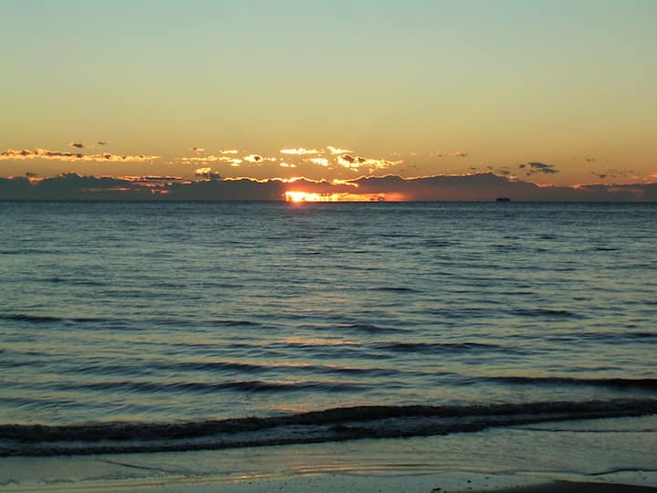 Sunrise over the sea at Balgal Beach